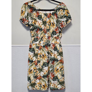 Women's beautees Dress Size 16 White Multi-color Floral